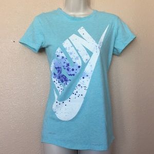 Nike Dri-Fit Running Exercise T-shirt Teal XS